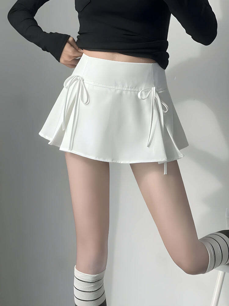 Bow Pleated Mini Skirt Bow Pleated Mini Skirt