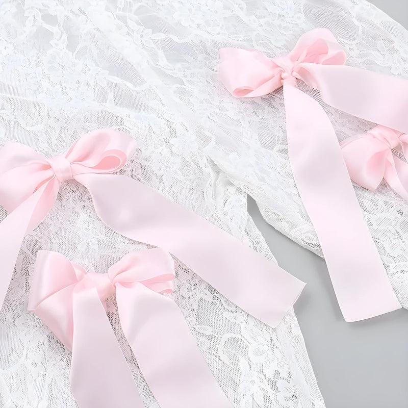 Bow Transparent Lace Flare Pants Bow Transparent Lace Flare Pants