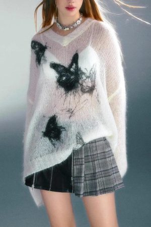 Butterfly Crochet Sweater