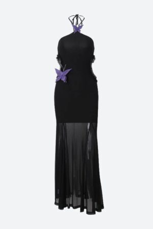 Butterfly Cut Out Maxi Dress