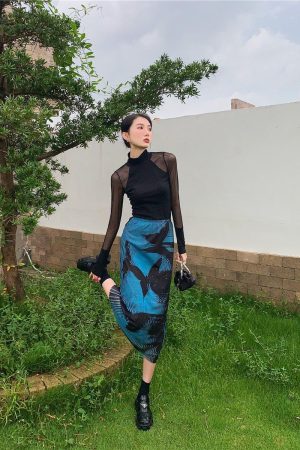 Butterfly Midi Pencil Skirt