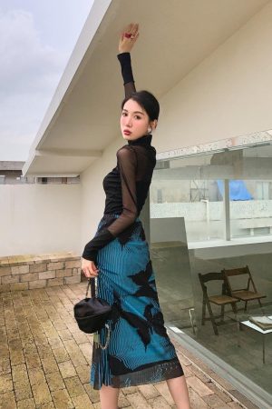 Butterfly Midi Pencil Skirt