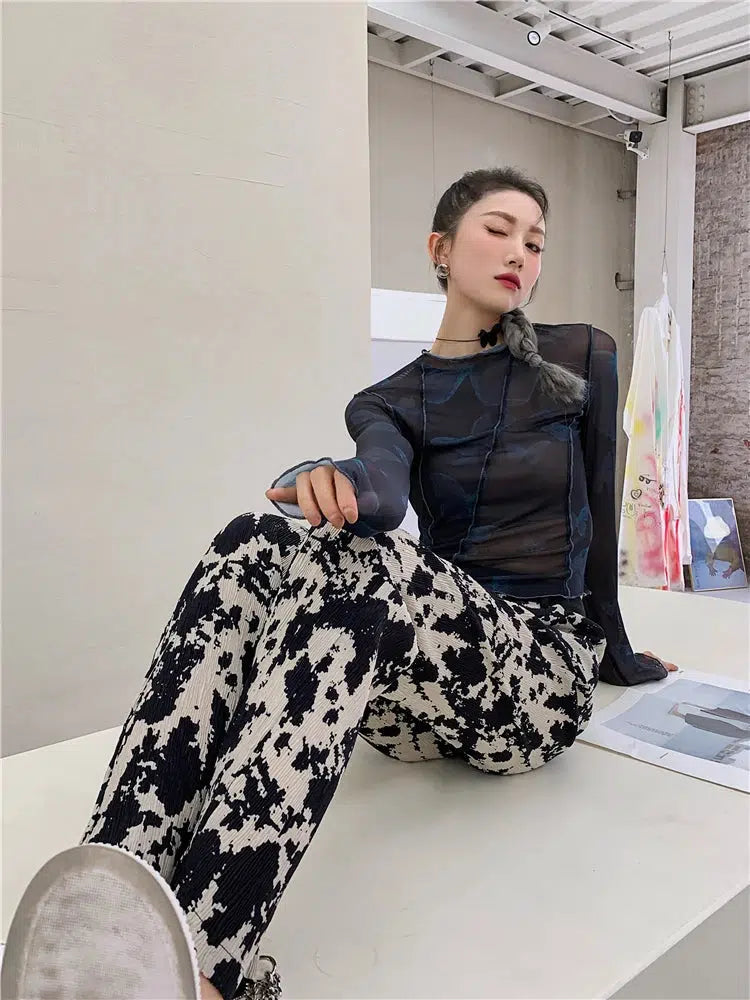 Butterfly Seam Detailed Mesh Top Butterfly Seam Detailed Mesh Top