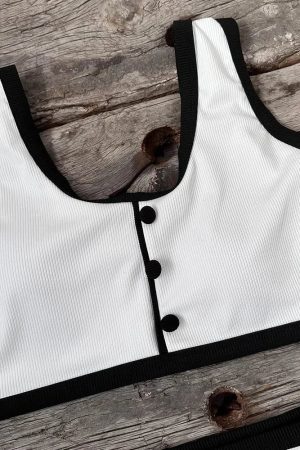 Button Up Bikini Set