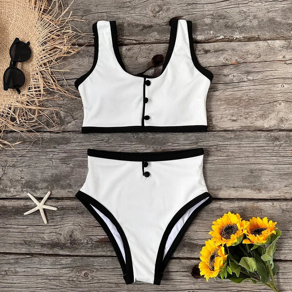 Button Up Bikini Set Button Up Bikini Set