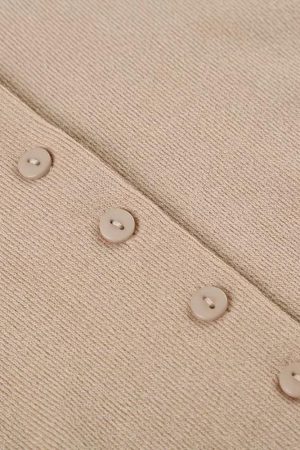 Button Up Knitted Mini Dress