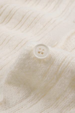 Button Up Off Shoulder Knitted Top