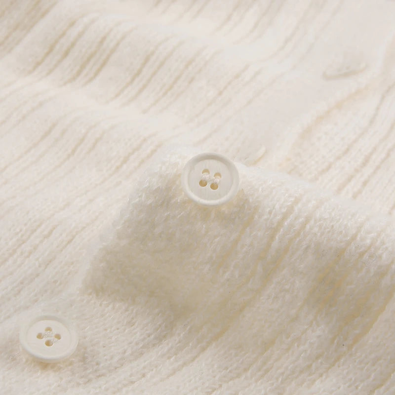 Button Up Off Shoulder Knitted Top Button Up Off Shoulder Knitted Top