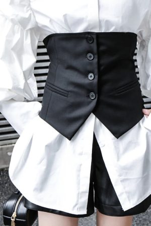 Button-Up Underbust Corset Top