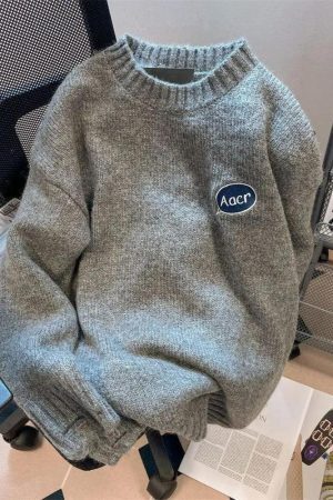 Cartoon Embroidered Knitted Sweater