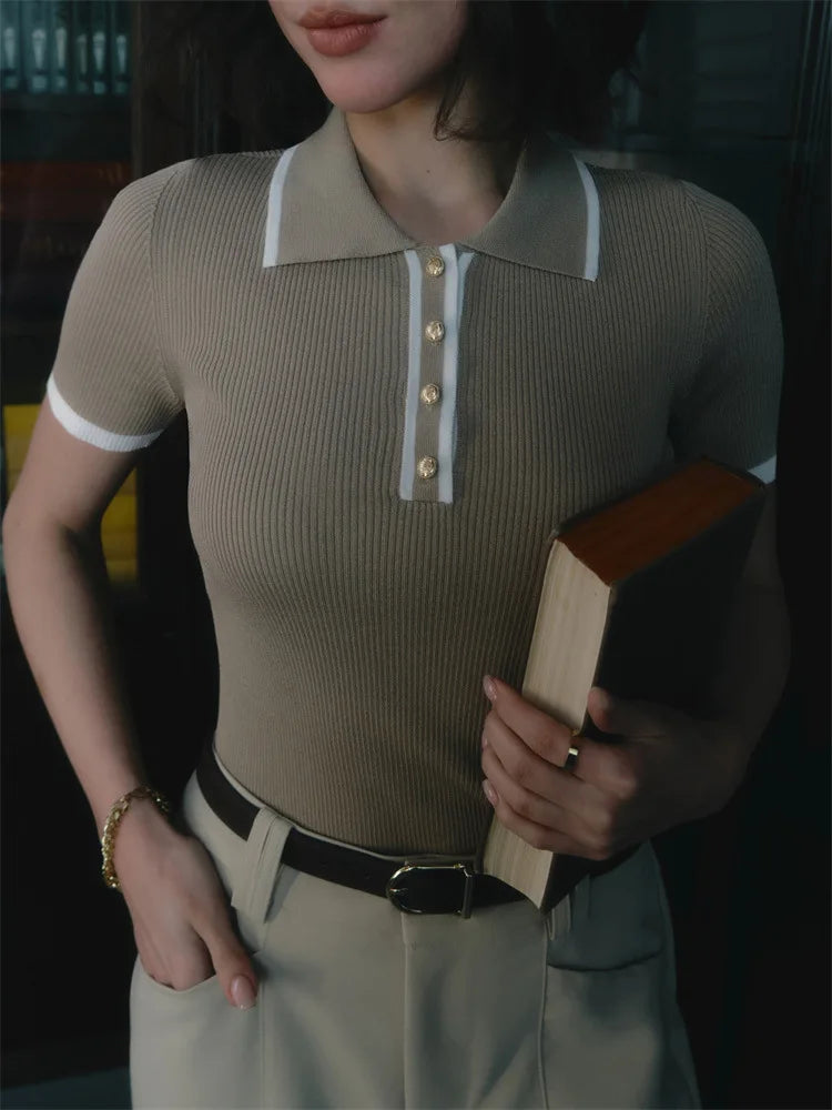 Casual Contrast Corduroy Top Casual Contrast Corduroy Top