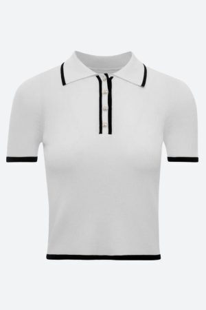 Casual Contrast Corduroy Top