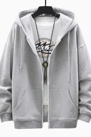 Casual Zip-Up Men Hoodie