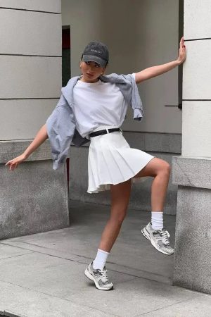 Casualcore Pleated Mini Skirt