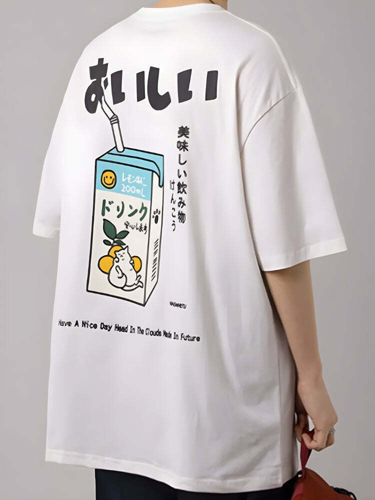 Cat Lemon Juice Tee Cat Lemon Juice Tee