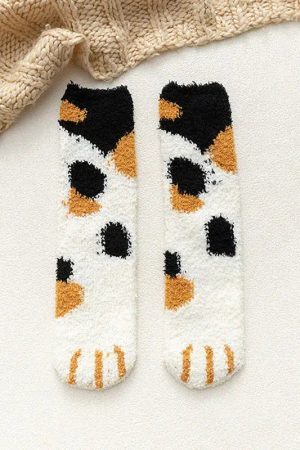 Cat Paw Plush Socks
