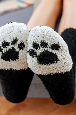 Cat Paw Plush Socks