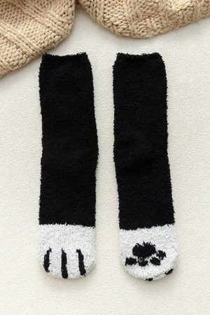 Cat Paw Plush Socks