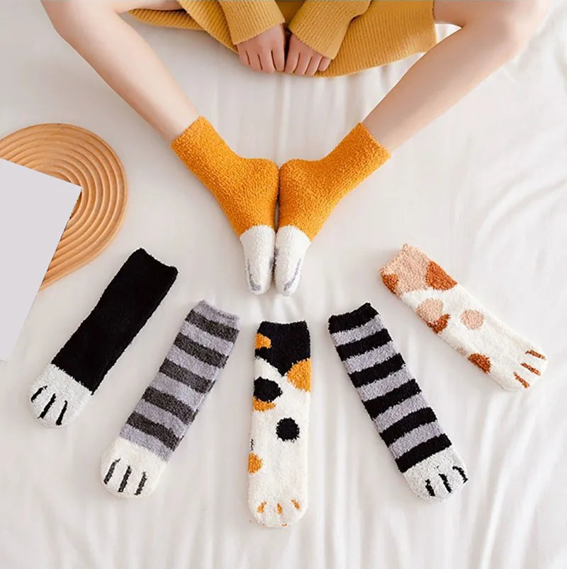 Cat Paw Plush Socks Cat Paw Plush Socks