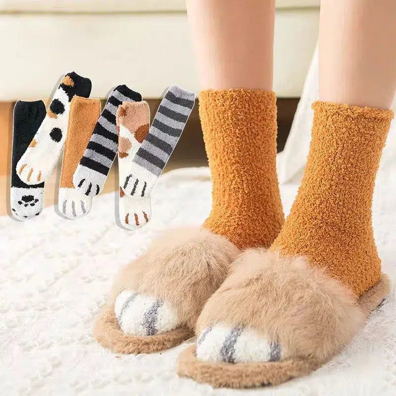 Cat Paw Plush Socks Cat Paw Plush Socks