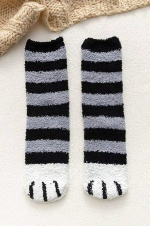 Cat Paw Plush Socks