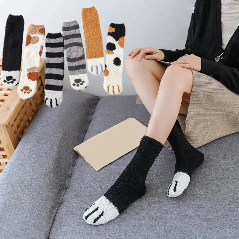 Cat Paw Plush Socks Cat Paw Plush Socks