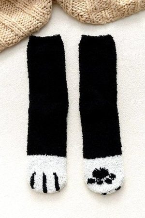 Cat Paw Plush Socks