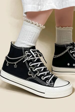 Chain with Stars Canvas Shoes