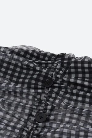 Checkered Strapless Top & Mini Skirt Two Piece Set