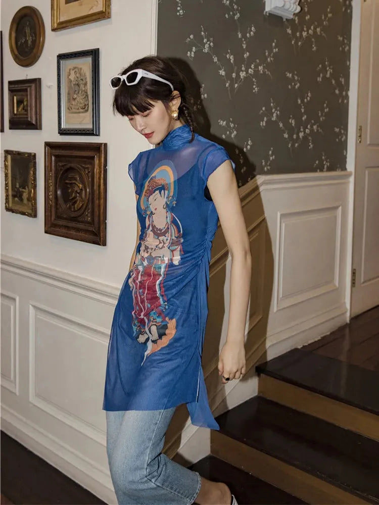 Chinese Woman Mesh Top Chinese Woman Mesh Top