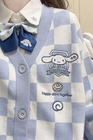 Cinnamoroll Buttoned Blue Cardigan