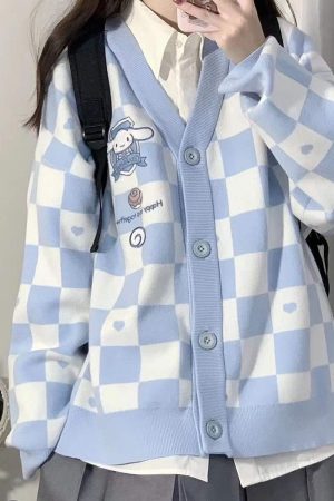 Cinnamoroll Buttoned Blue Cardigan