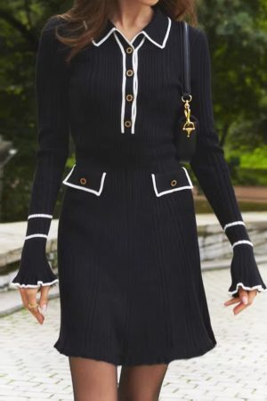 Classic Ribbed Midi Dress