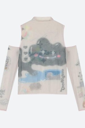 Cloud Monster Mesh Top