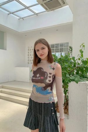 Cloud Monster Mesh Top