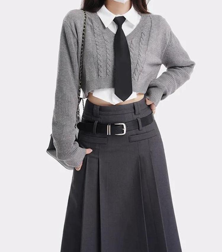 College Girl Pleated Midi Skirt College Girl Pleated Midi Skirt