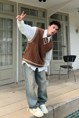 College Knit Sweater Vest