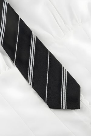College Shirt With Striped Tie