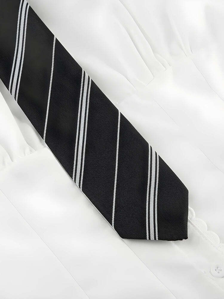 College Shirt With Striped Tie College Shirt With Striped Tie