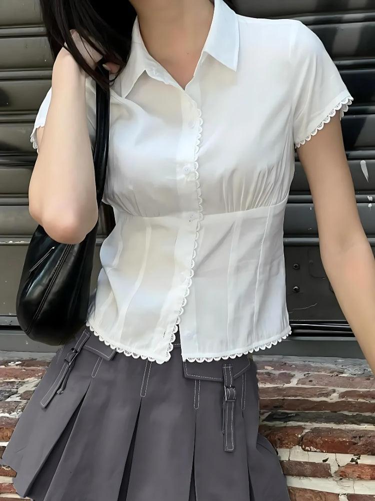 College Shirt With Striped Tie College Shirt With Striped Tie