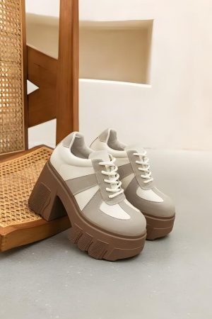 Color Block Platform Oxford Heels
