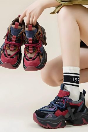 Color Block Platform Sneakers