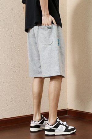 Colored Laces Striped Sweatshort