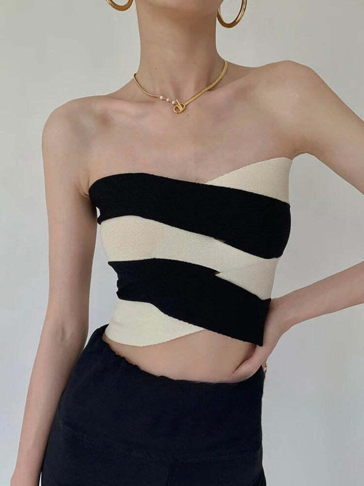 Contrast Color Tube Top Contrast Color Tube Top
