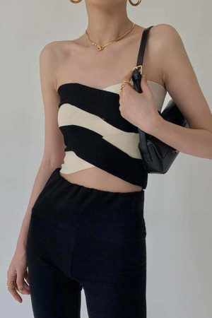 Contrast Color Tube Top