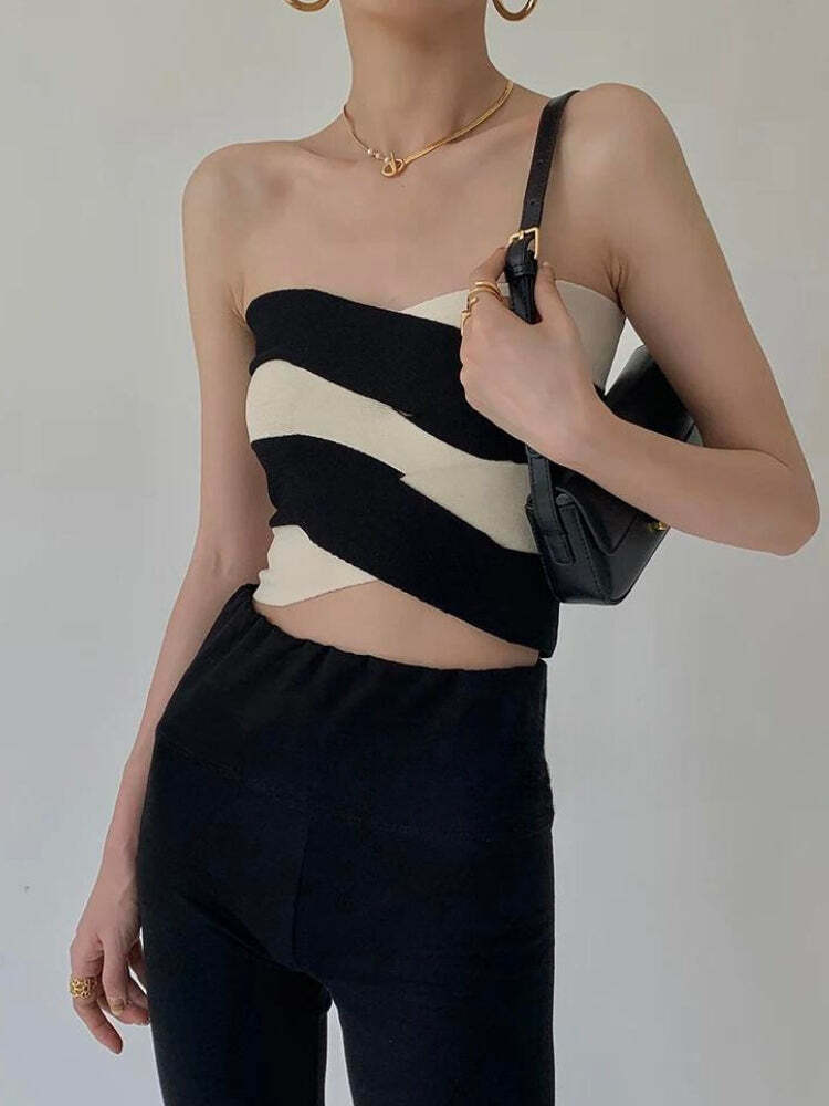 Contrast Color Tube Top Contrast Color Tube Top