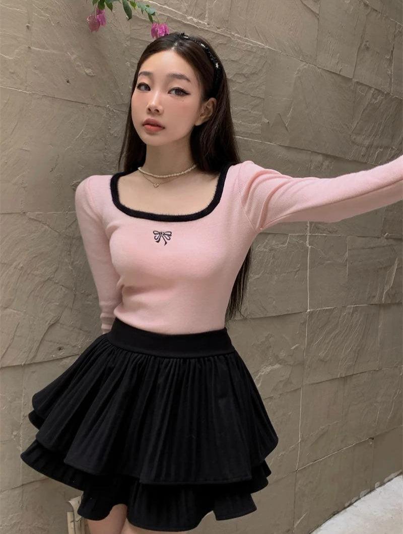 Coquette Bow Fluffy Neck Top Coquette Bow Fluffy Neck Top