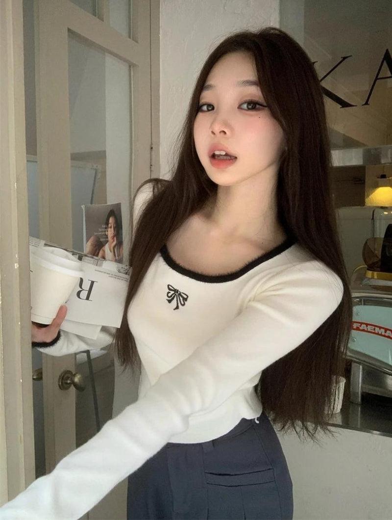 Coquette Bow Fluffy Neck Top Coquette Bow Fluffy Neck Top