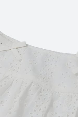 Coquette Broderie Anglaise Top & Mini Skirt Two Piece Set