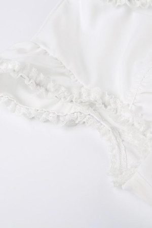 Coquette Cap Sleeve Lace Up Top